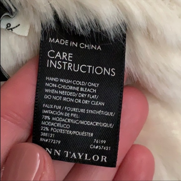 Ann Taylor Faux Fur Infinity Scarf - Picture 2 of 5